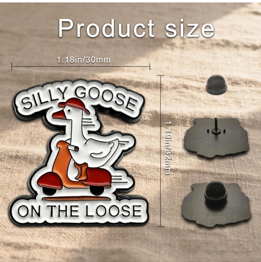 Silly Goose Enamel Pin - Picture 3 of 3